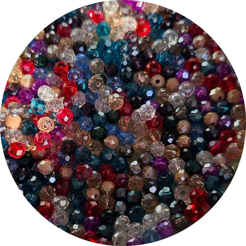 Facet kralen (4x3mm) - Mix set