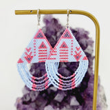 Squared (blauw) oorbellen