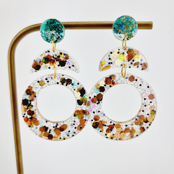 Coral candy oorbellen