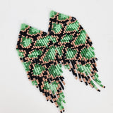 Panter oorbellen (groen)