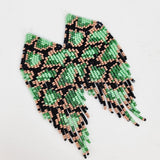 Panter oorbellen (groen)