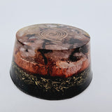 Orgonite tower met Carneool en gedroogde Hibiscus