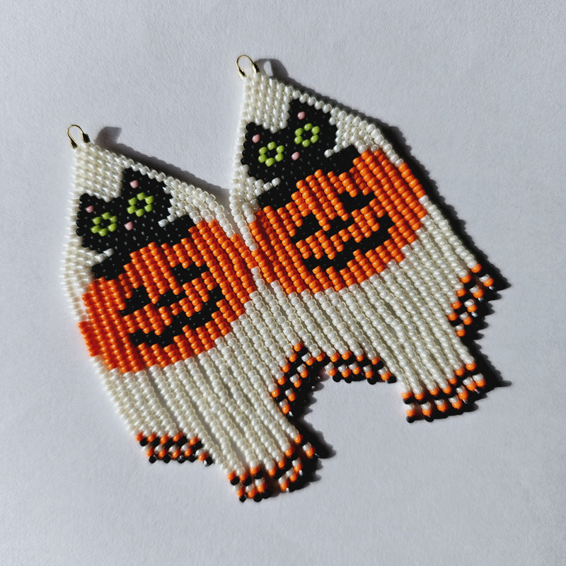 Pumpkin Cat oorbellen