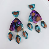 Open heart oorbellen