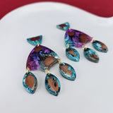 Open heart oorbellen