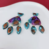 Open heart oorbellen