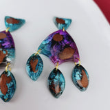 Open heart oorbellen