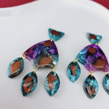 Open heart oorbellen