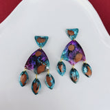 Open heart oorbellen