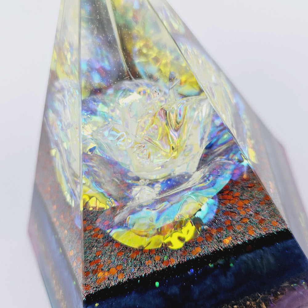 Orgonite Gouden Vijfhoek - Holographic bloem