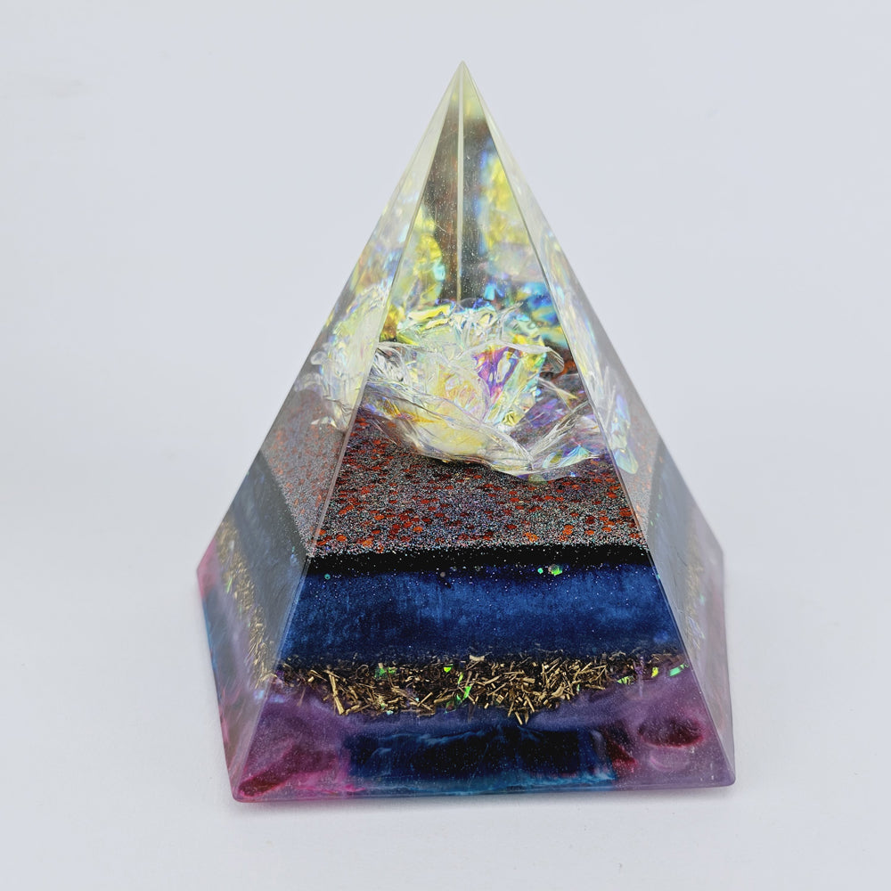 Orgonite Gouden Vijfhoek - Holographic bloem