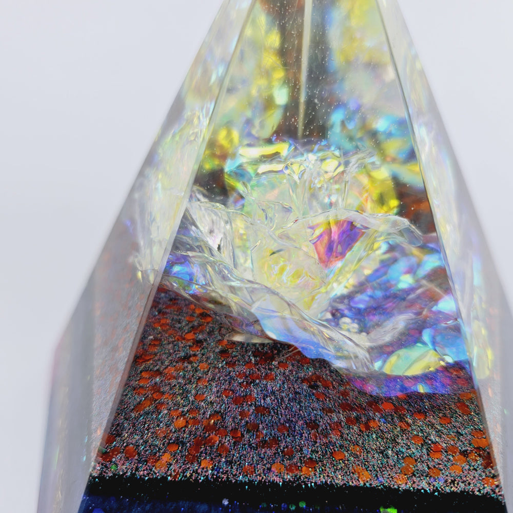 Orgonite Gouden Vijfhoek - Holographic bloem