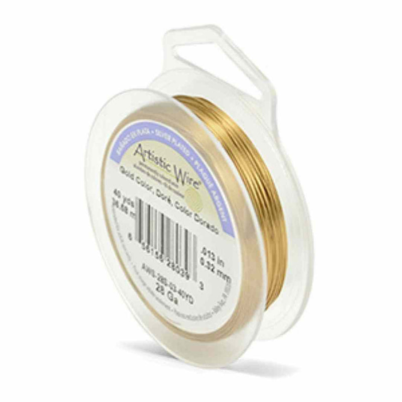 Artistic Wire - silver plated gold (28 gauge)