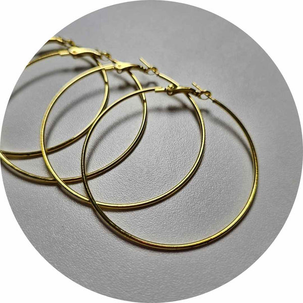 Creolen ringen goud - 6 cm