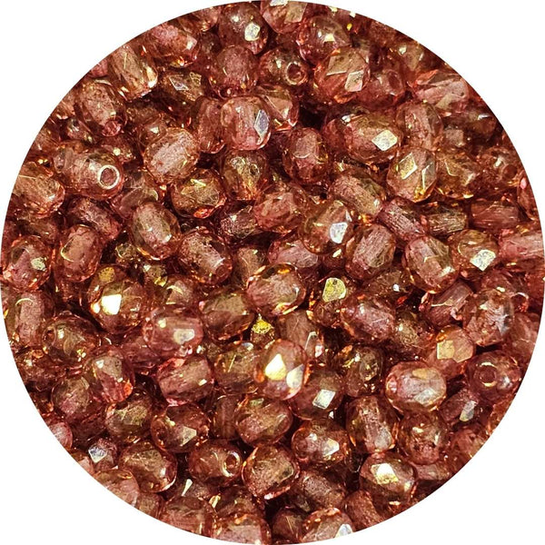 Fire polished facet kralen - Crystal Teracota Red