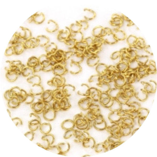 Goudkleurige open ring 4mm