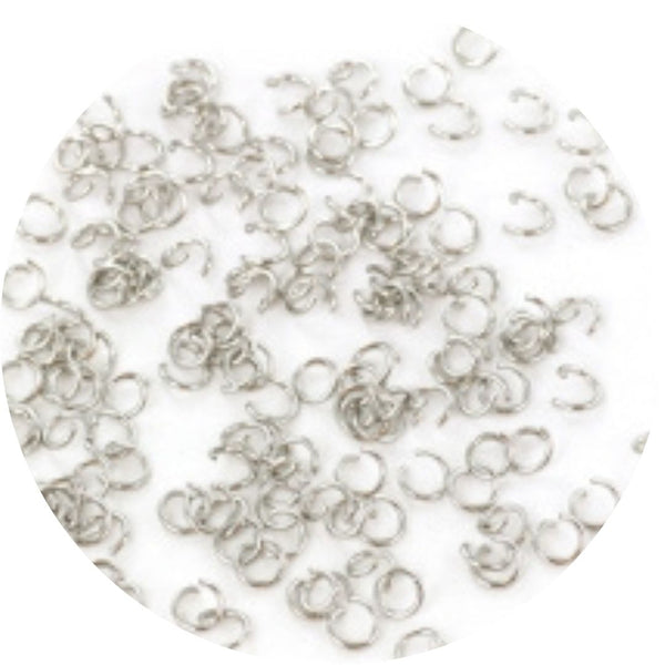 Zilverkleurige open ring 4mm