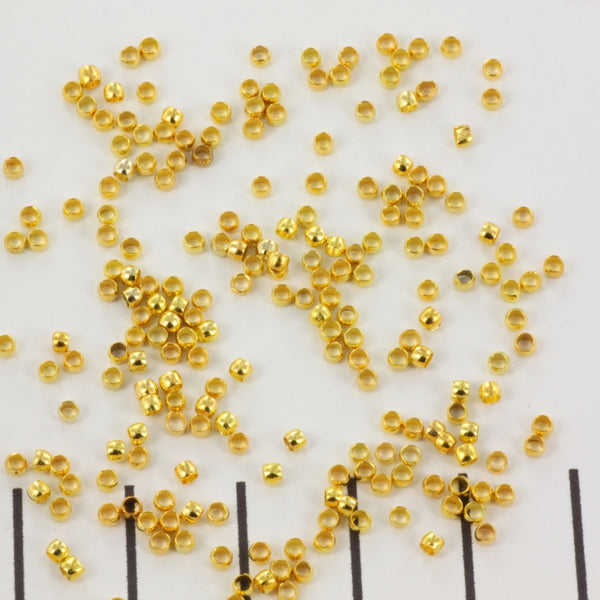 Gouden knijpkraal (2mm)
