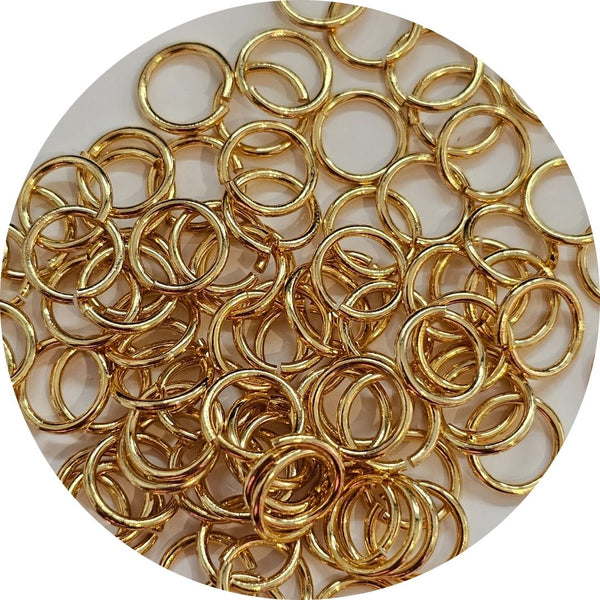 Goudkleurige open ring 8 mm