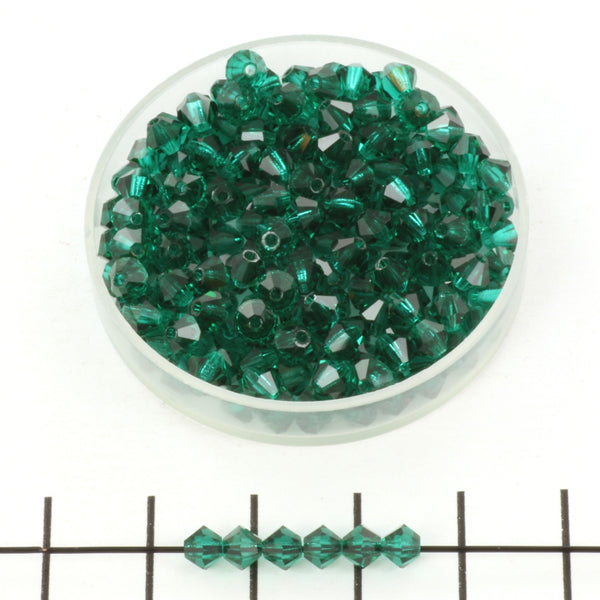 Preciosa bicone 4 mm - Emerald